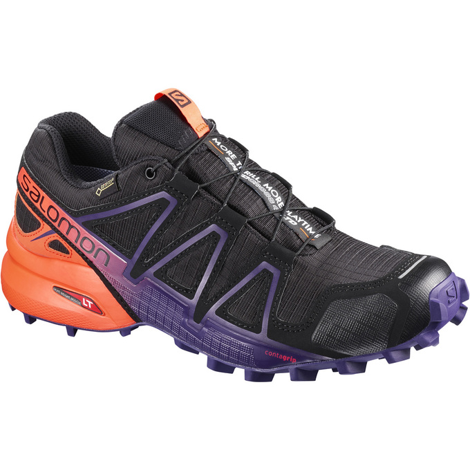 Salomon Singapore Womens Trail Running Shoes - SPEEDCROSS 4 GTX® LTD W Black | 51760-UQLE